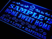 Personalized Home Sweet Home LED Light Sign - LED Gift Works
