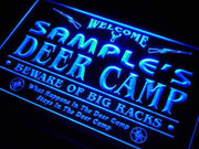 Personalized Hunting Deer Camp LED Light Sign - LED Gift Works