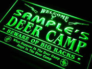 Personalized Hunting Deer Camp LED Light Sign - LED Gift Works