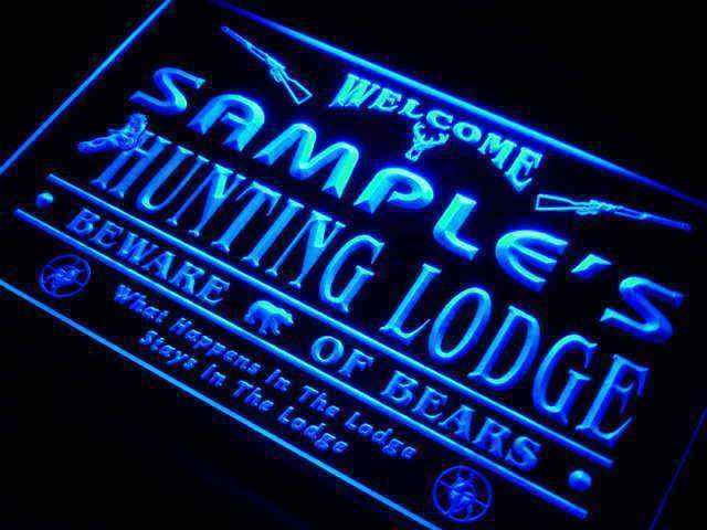 Personalized Hunting Lodge LED Light Sign - Way Up Gifts