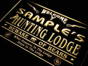 Personalized Hunting Lodge LED Light Sign - LED Gift Works