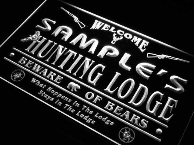 Personalized Hunting Lodge LED Light Sign - Way Up Gifts