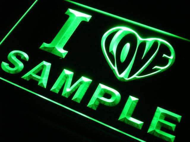 Personalized I Love... LED Light Sign - LED Gift Works
