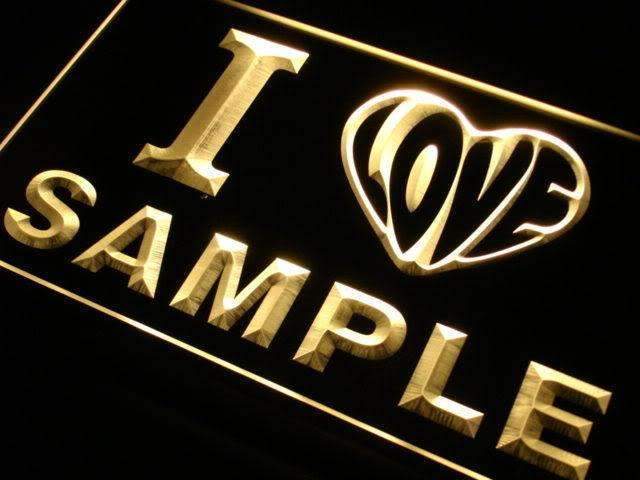 Personalized I Love... LED Light Sign - LED Gift Works