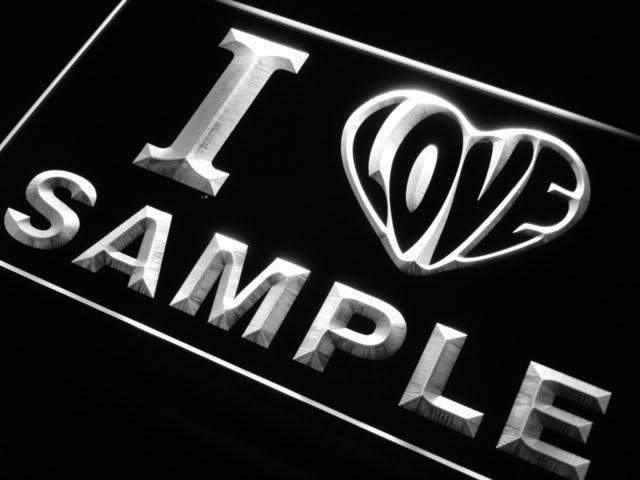 Personalized I Love... LED Light Sign - LED Gift Works