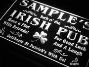 Personalized Irish Pub LED Light Sign - LED Gift Works