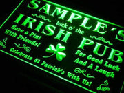 Personalized Irish Pub LED Light Sign - LED Gift Works