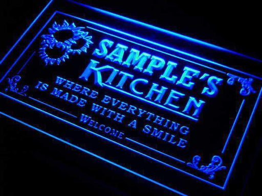 Personalized Kitchen II LED Light Sign - LED Gift Works