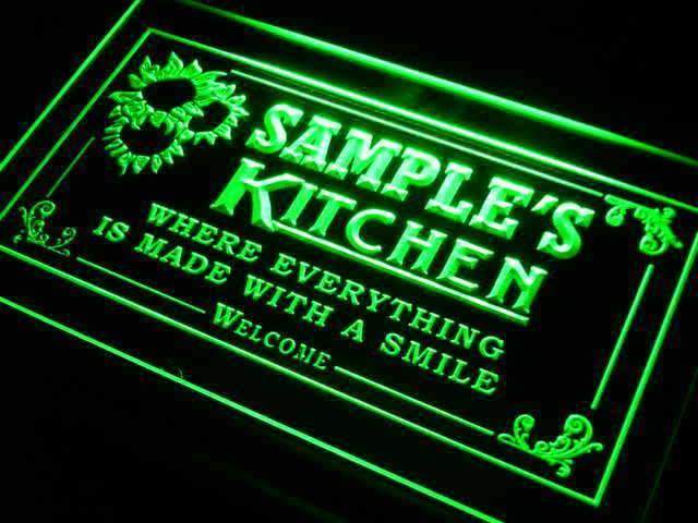 Personalized Kitchen II LED Light Sign - Way Up Gifts