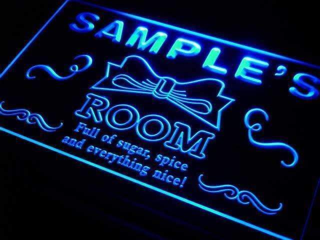 Personalized Little Girls Room LED Light Sign - Way Up Gifts