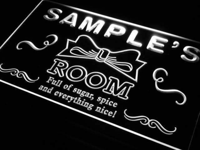 Personalized Little Girls Room LED Light Sign - Way Up Gifts