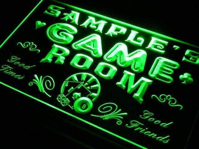 Personalized Man Cave Game Room LED Light Sign - Way Up Gifts