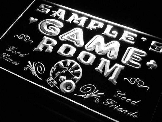 Personalized Man Cave Game Room LED Light Sign - Way Up Gifts