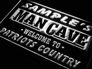 Personalized Man Cave Patriots LED Light Sign - LED Gift Works