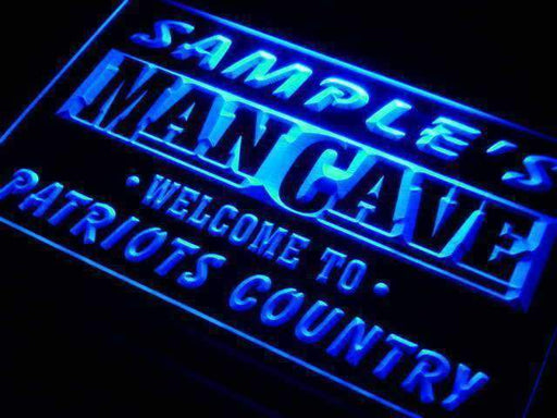Personalized Man Cave Patriots LED Light Sign - Way Up Gifts