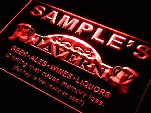 Personalized Man Cave Tavern LED Light Sign - Way Up Gifts