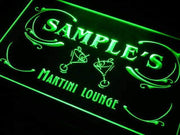 Personalized Martini Lounge LED Light Sign - LED Gift Works