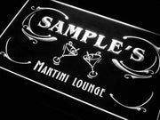 Personalized Martini Lounge LED Light Sign - LED Gift Works