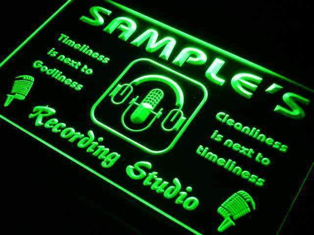 Personalized Music Recording Studio LED Light Sign - Way Up Gifts