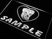 Personalized Name American Bulldog LED Light Sign - LED Gift Works