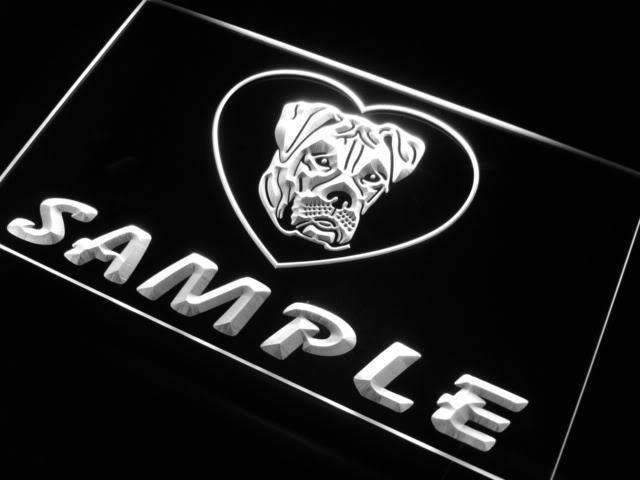 Personalized Name American Bulldog LED Light Sign - LED Gift Works