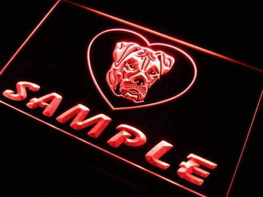 Personalized Name American Bulldog LED Light Sign - Way Up Gifts