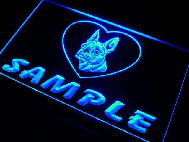 Personalized Name Boston Terrier Dog LED Light Sign - Way Up Gifts