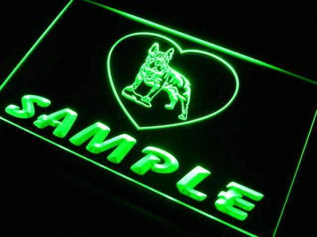 Personalized Name French Bulldog LED Light Sign - LED Gift Works