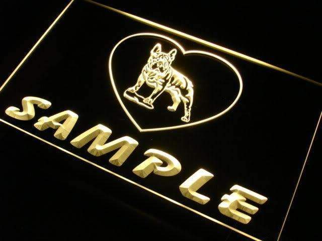 Personalized Name French Bulldog LED Light Sign - Way Up Gifts