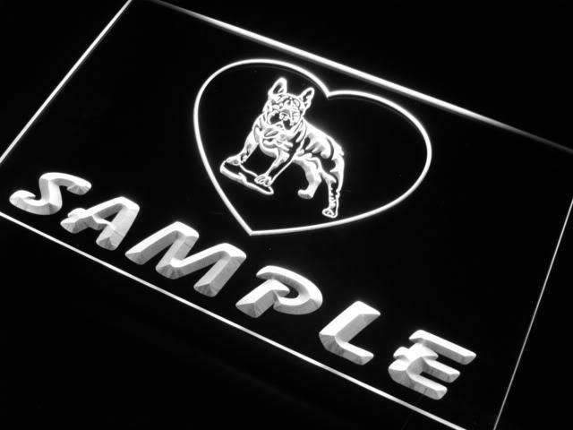 Personalized Name French Bulldog LED Light Sign - Way Up Gifts