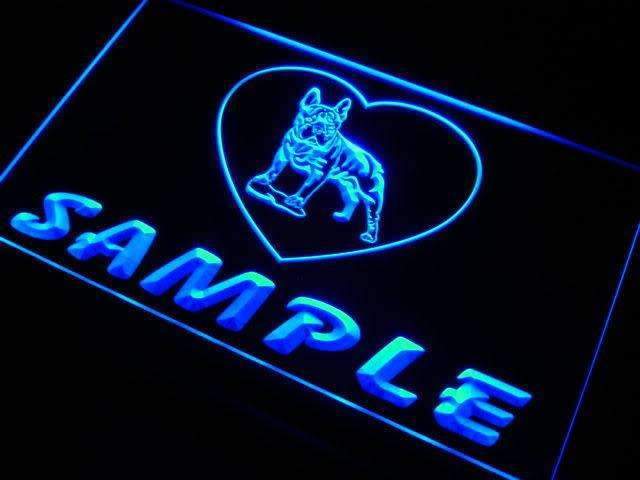 Personalized Name French Bulldog LED Light Sign - LED Gift Works
