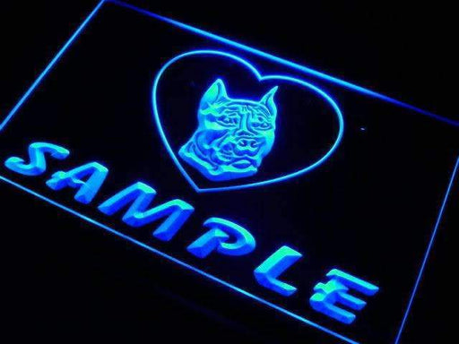 Personalized Name Pit Bull Dog LED Light Sign - Way Up Gifts