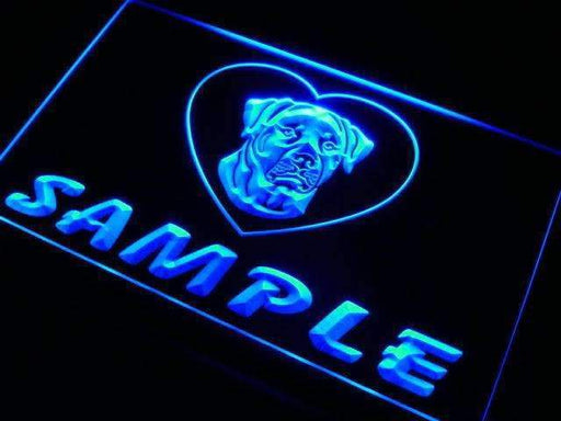 Personalized Name Rottweiler Dog LED Light Sign - LED Gift Works
