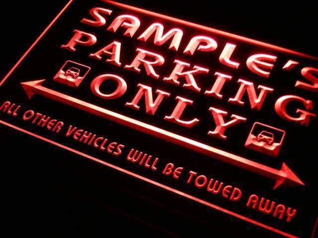 Personalized Parking Only LED Light Sign - LED Gift Works