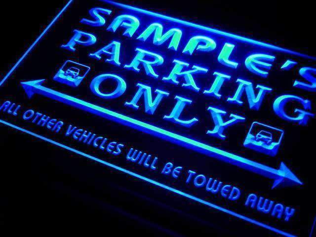 Personalized Parking Only LED Light Sign - LED Gift Works