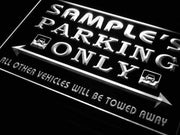 Personalized Parking Only LED Light Sign - LED Gift Works