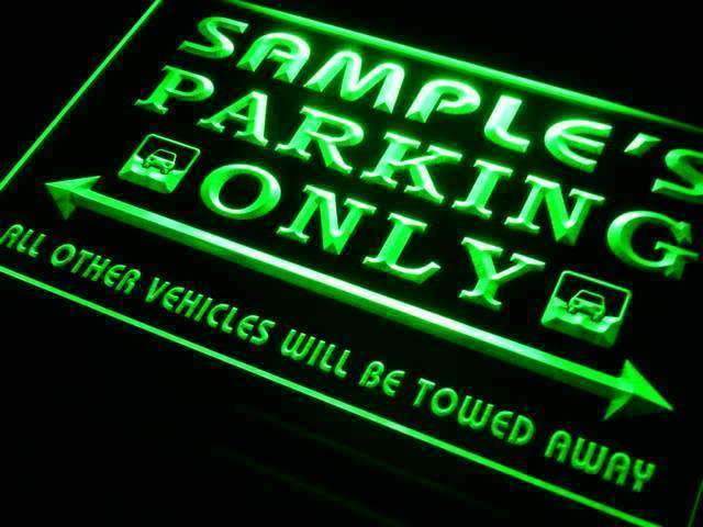 Personalized Parking Only LED Light Sign - LED Gift Works