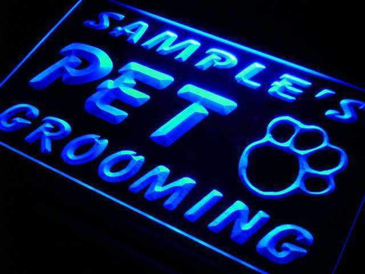Personalized Pet Grooming LED Light Sign - LED Gift Works