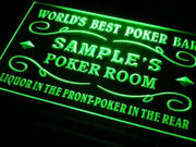 Personalized Poker Bar Room LED Light Sign - LED Gift Works