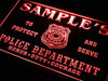 Personalized Police Department LED Light Sign - Way Up Gifts