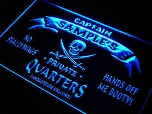 Personalized Private Quarters Pirate LED Light Sign - LED Gift Works