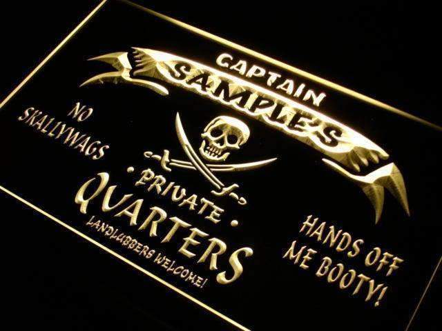 Personalized Private Quarters Pirate LED Light Sign - Way Up Gifts