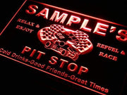 Personalized Racing Pit Stop LED Light Sign - LED Gift Works