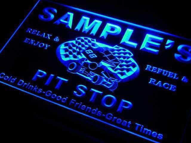 Buy Personalized Racing Pit Stop LED Neon Light Sign — LED Gift Works