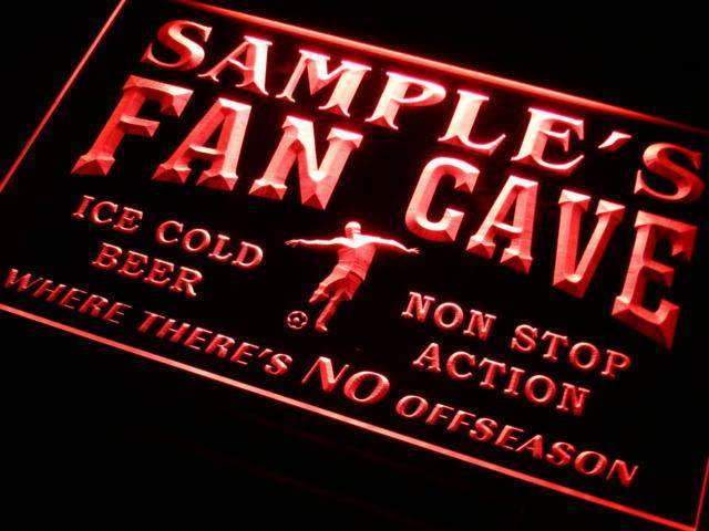 Personalized Soccer Fan Cave LED Light Sign - LED Gift Works