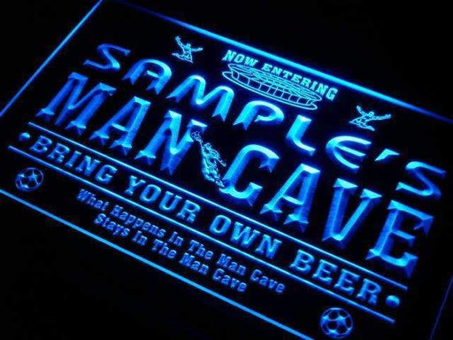 Personalized Soccer Man Cave LED Light Sign - Way Up Gifts