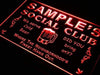 Personalized Social Club LED Light Sign - Way Up Gifts