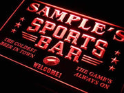 Personalized Sports Bar LED Light Sign - LED Gift Works