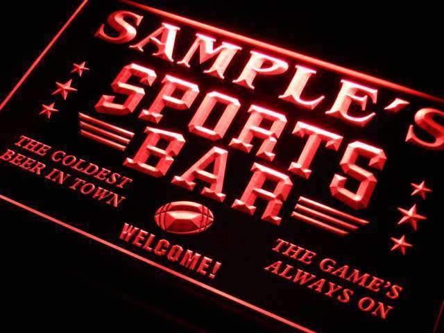 Personalized Sports Bar LED Light Sign - LED Gift Works