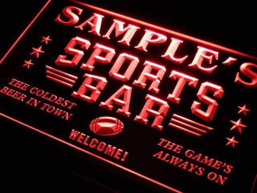 Personalized Sports Bar LED Light Sign - LED Gift Works